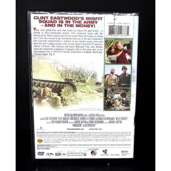 Kelly's Heroes (DVD, 2010, Clint Eastwood Collection) Telly Savalas - Picture 2 of 3
